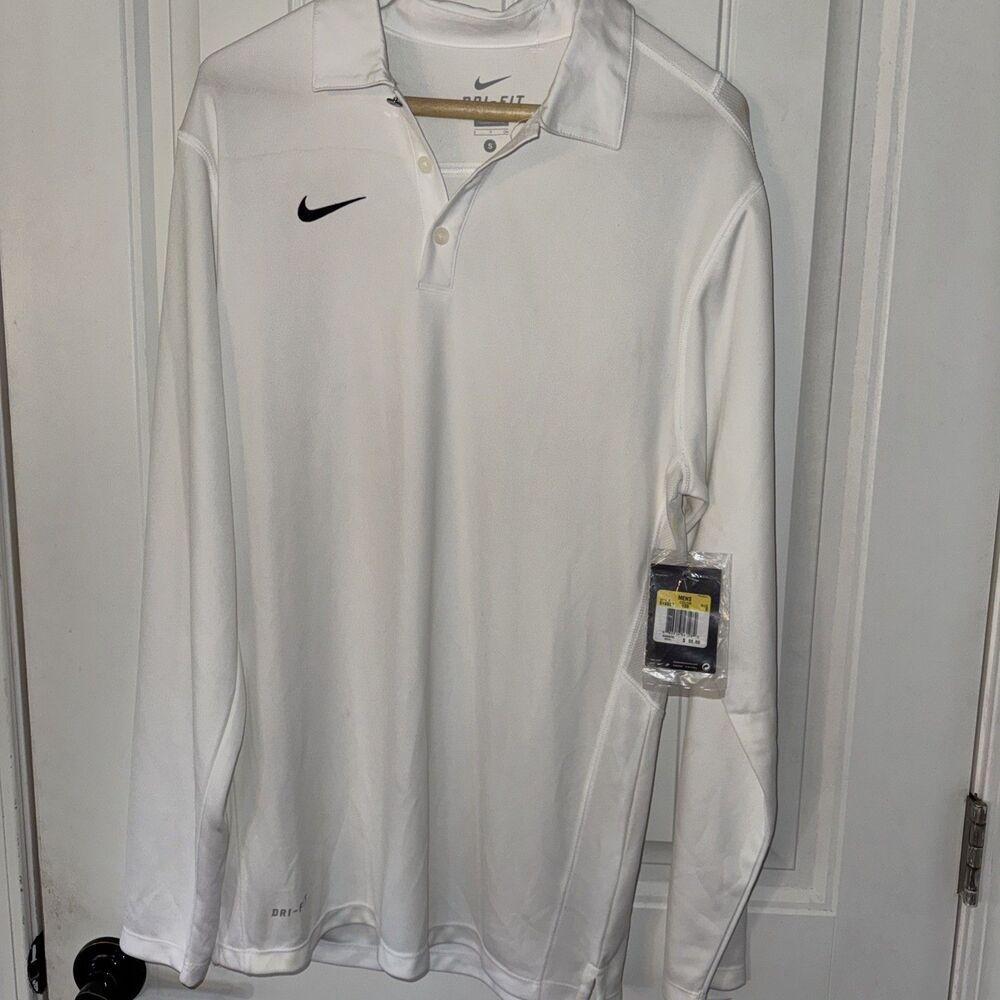 Nike Dri-Fit Long Sleeve Golf Polo White (Men’s Small) NWT